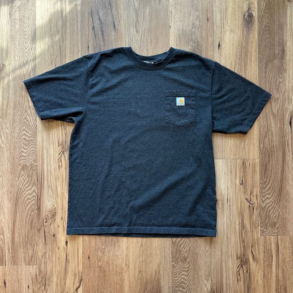 Carhartt Mens‎ Loose Fit Pocket T-Shirt Charcoal Heather Gray Size Large K87